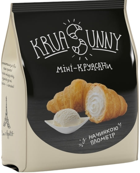 Kruasunny Mini Croissants with Ice Cream-Flavored Filling, 185 g