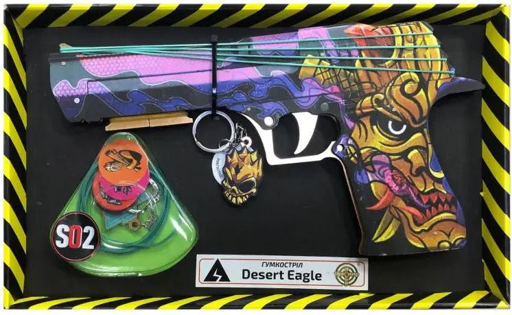 DE-O Desert Eagle Orochi Wooden Rubber Band Gun