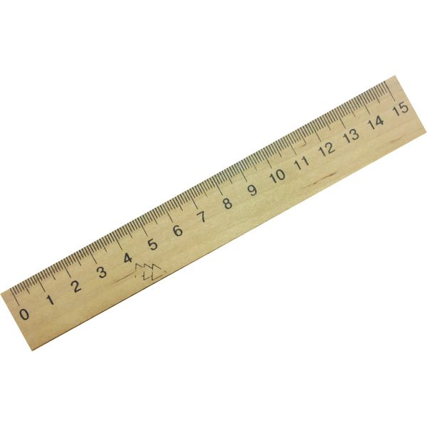 Wooden Ruler, 15 cm