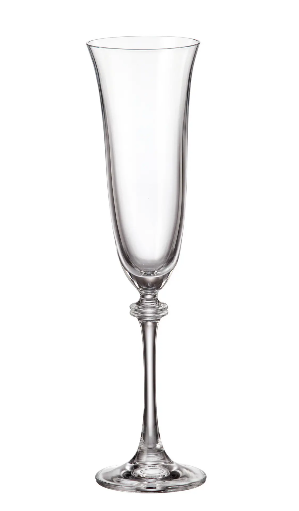Bohemia Asio Champagne Glass Set, 6 x 190 mL - Image 2