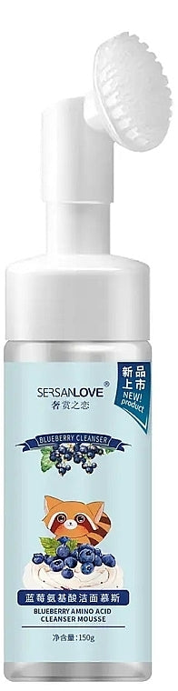 Sersanlove Blueberry Facial Cleansing Mousse with Brush, 150 mL - Image 2