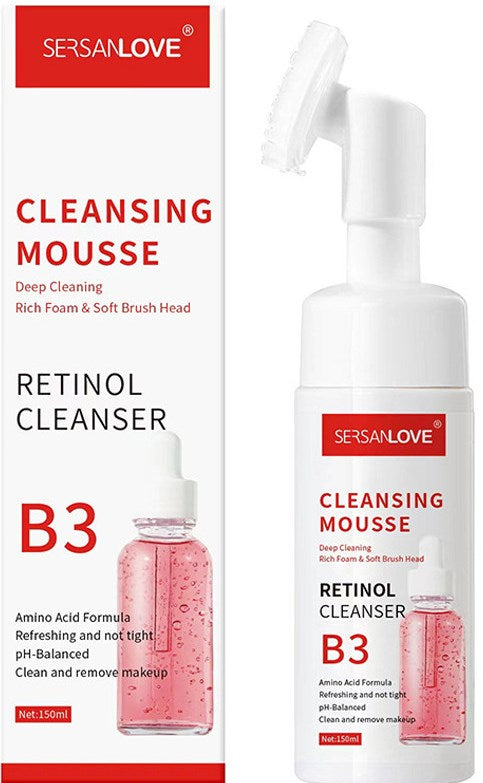 Sersanlove Vitamin B3 Facial Cleansing Mousse with Brush, 150 mL