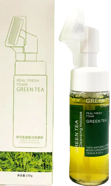 Sersanlove Green Tea Facial Cleansing Mousse with Brush, 150 mL