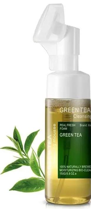 Sersanlove Green Tea Facial Cleansing Mousse with Brush, 150 mL - Image 2