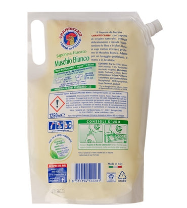 Chante Clair White Musk Liquid Laundry Soap Refill Pouch, 1.25 L - Image 2