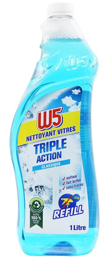W5 Classic Glass & Mirror Cleaner Refill, 1 L