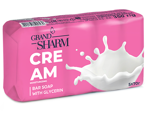 Sharm Grand Moisturizing Cream 5x Bar Soap, 70 g