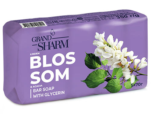 Sharm Grand Linden Blossom & Acacia Bar Soap, 5 x 70 g