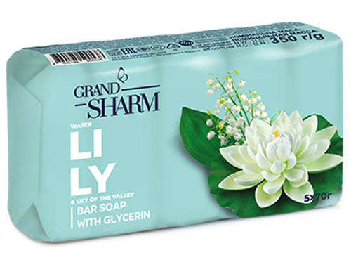 Sharm Grand Lily of the Valley & Water Lily Bar Soap, 5 x 70 g