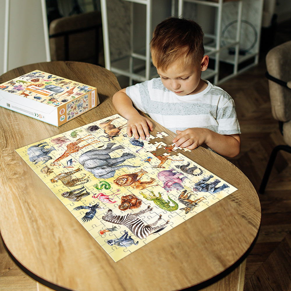 Dodo 300628 Montessori Safari Animals Puzzle, 200 Pieces - Image 3