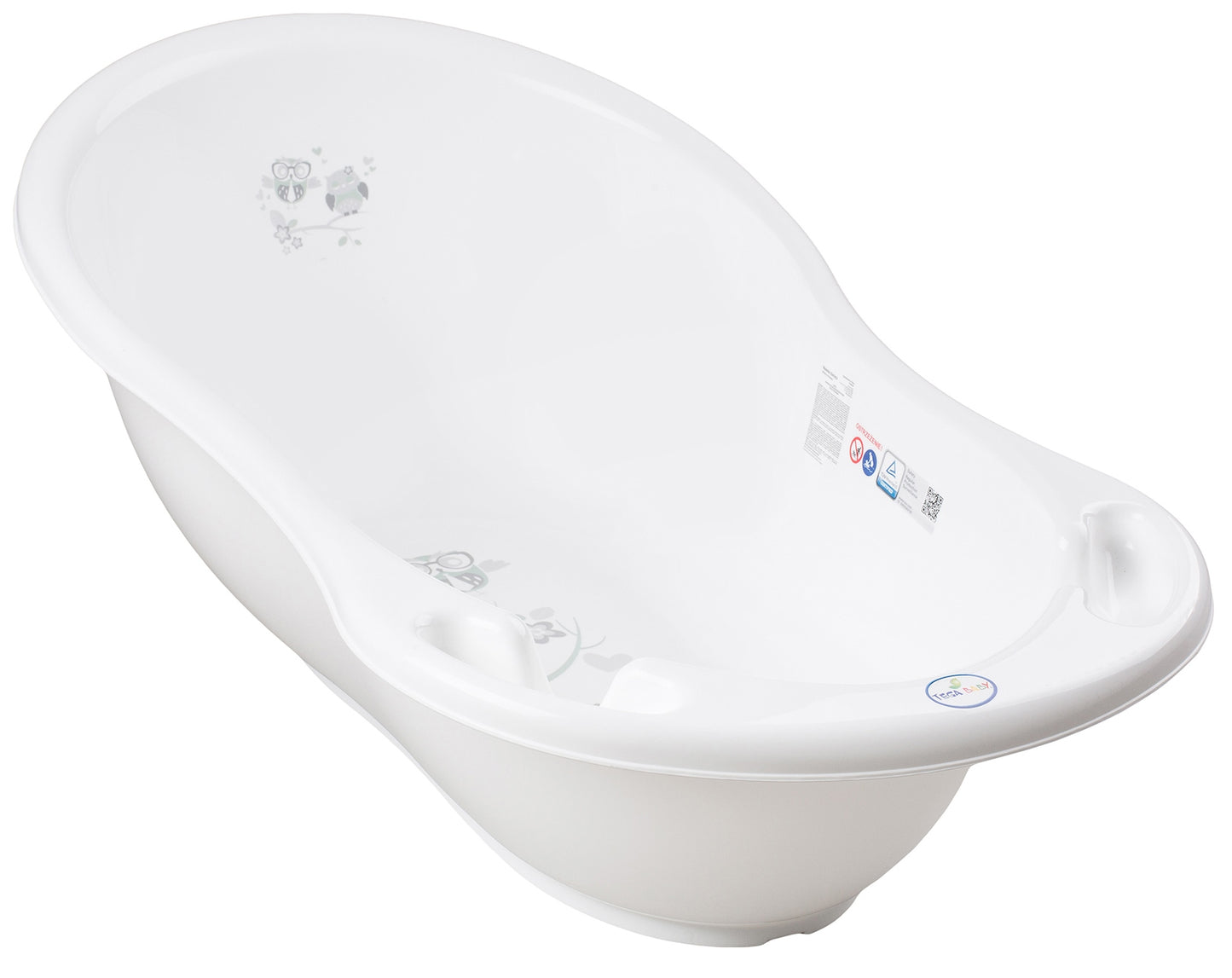 Tega Baby Owl Baby Bathtub with Drain, 86 cm