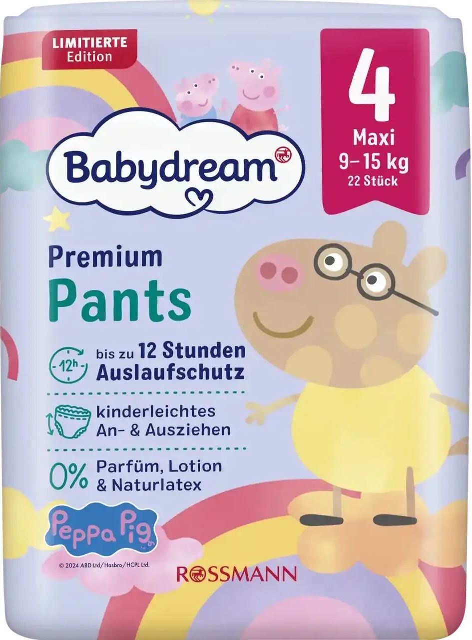 Babydream Premium Size 4 Baby Pull-Up Diaper Pants, 9-15 kg, 22 pcs