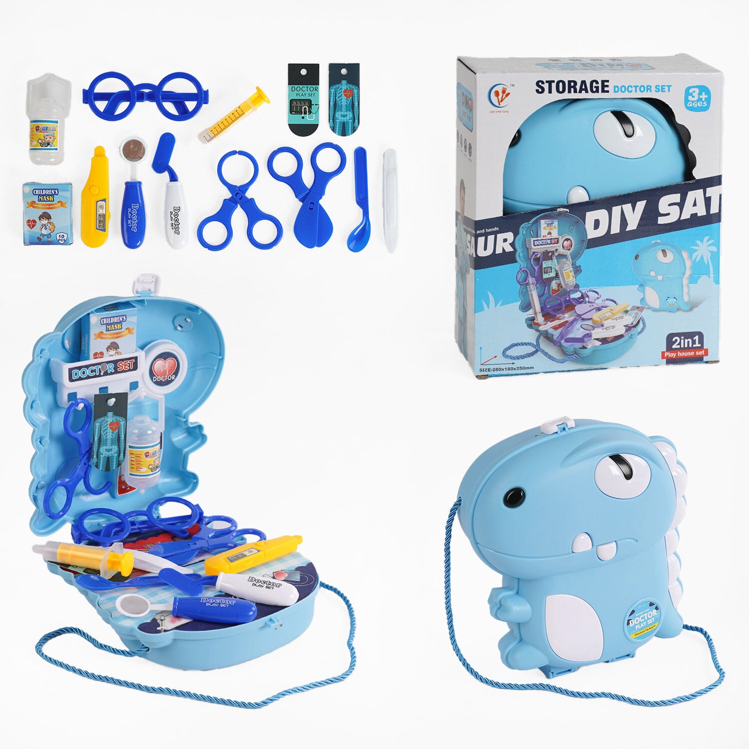 0421-19B Little Dinosaur Doctor Set in Case