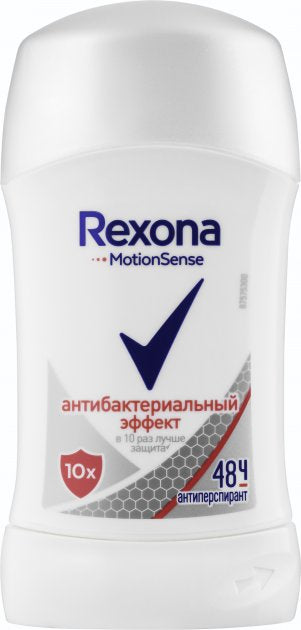 Rexona Antibacterial Effect Women's Antiperspirant Deodorant Stick, 40 mL