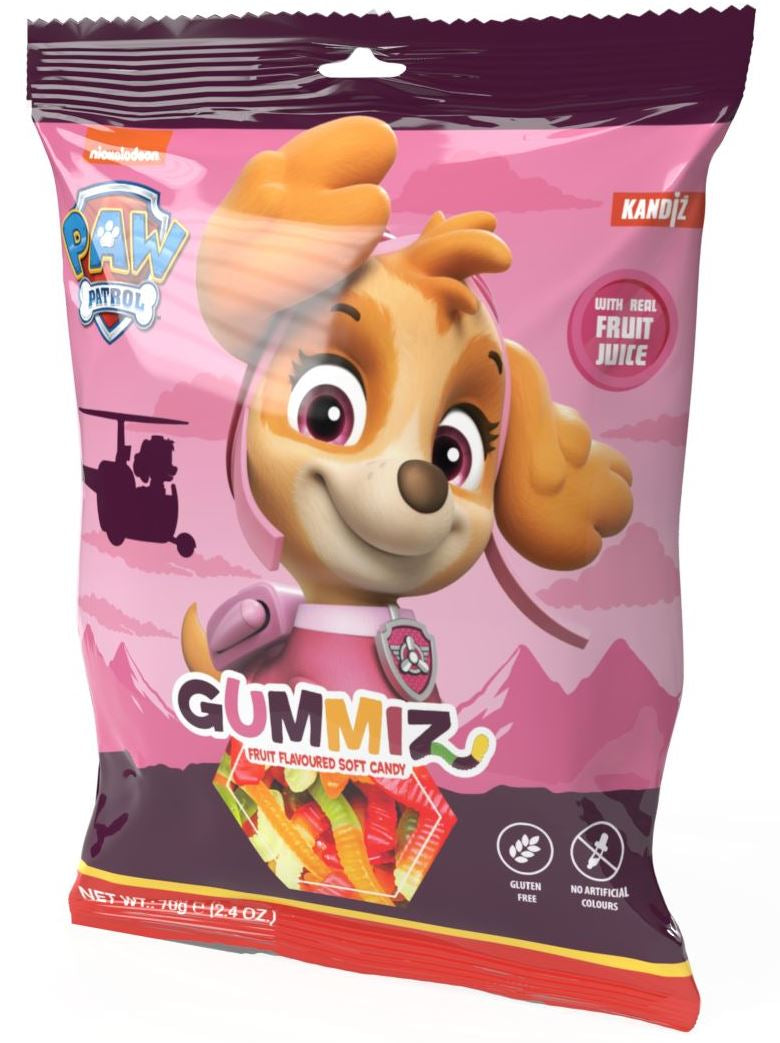 Gummiz Paw Patrol Sour Worms Gummies, 70 g