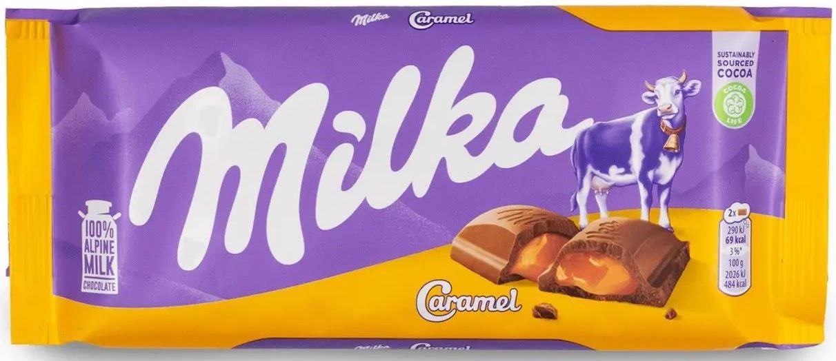 Milka Caramel Chocolate, 100 g