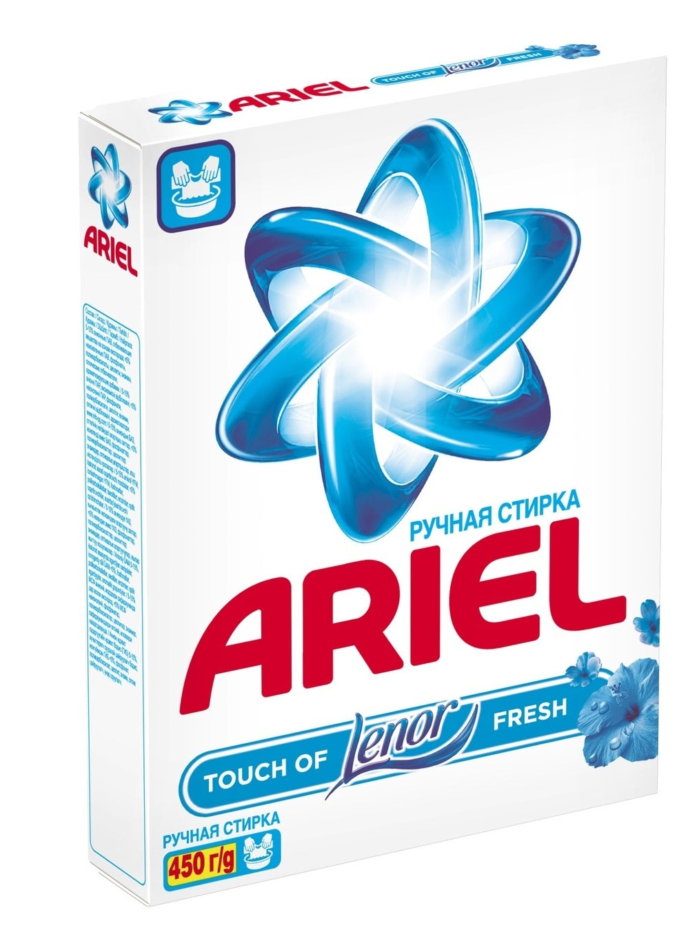 Ariel Lenor Effect Hand-Wash Laundry Detergent Powder, 450 g