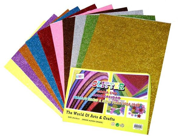 Assorted Glitter Foam Sheet for Crafts, 1.5 mm (Price per 1 pc)