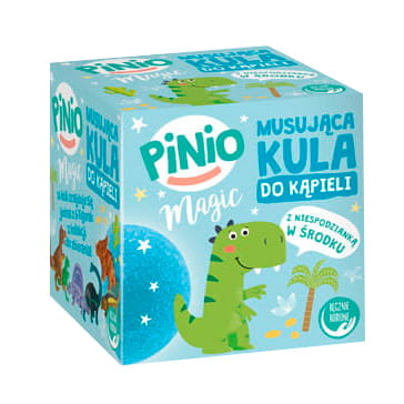 Pinio Magic Blue Kids Fizzing Bath Bomb with Surprise, 140 g