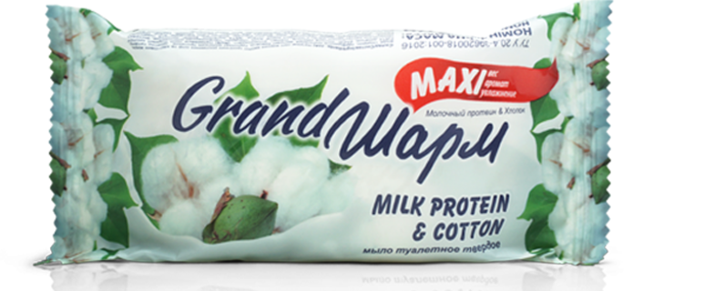 Sharm Grand Maxi Milk Protein & Cotton Bar Soap, 140 g
