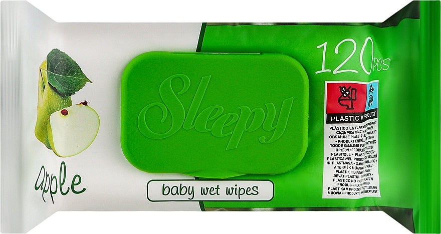 Sleepy Baby Wet Wipes Apple with Lid 120 pcs