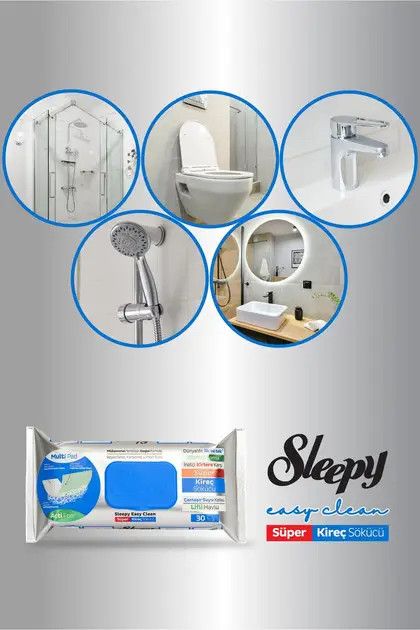 Sleepy Easy Clean Bathroom Cleaning Wet Wipes, 30 pcs - Image 3