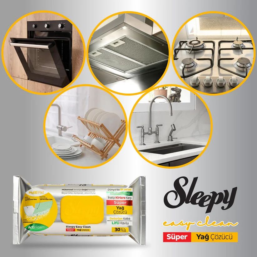 Sleepy Easy Clean Kitchen Cleaning Wet Wipes, 30 pcs - Image 3