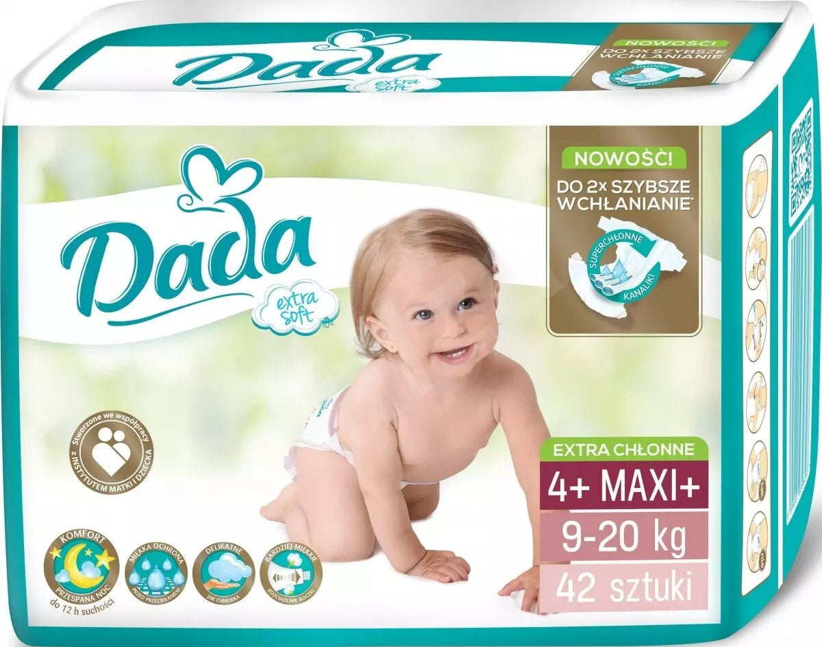 Dada Extra Soft (4+) Maxi+ Baby Diapers, 42 pcs, 9-20 kg