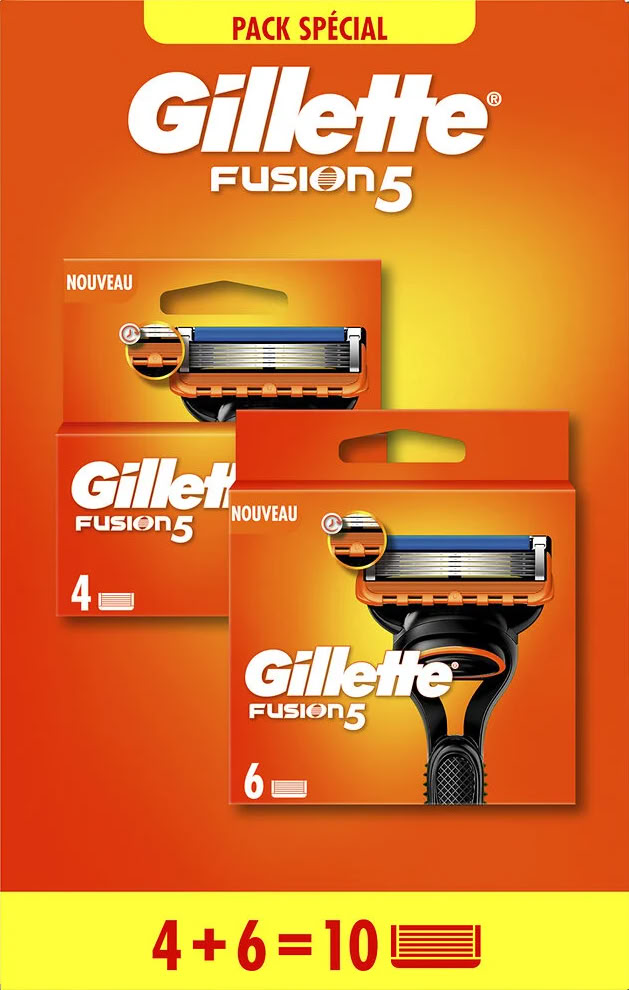 Gillette Fusion5 Men's Razor Blade Cartridges, 10 pcs (Price per 1 pc)