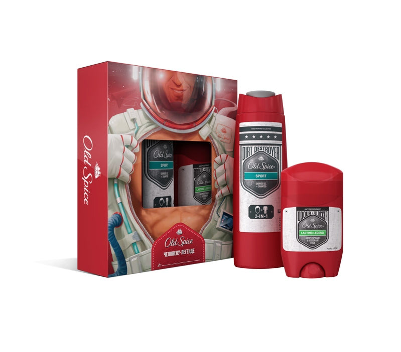Old Spice Lasting Legend Men's Gift Set: Shower Gel 250 mL & Deodorant Stick 50 mL