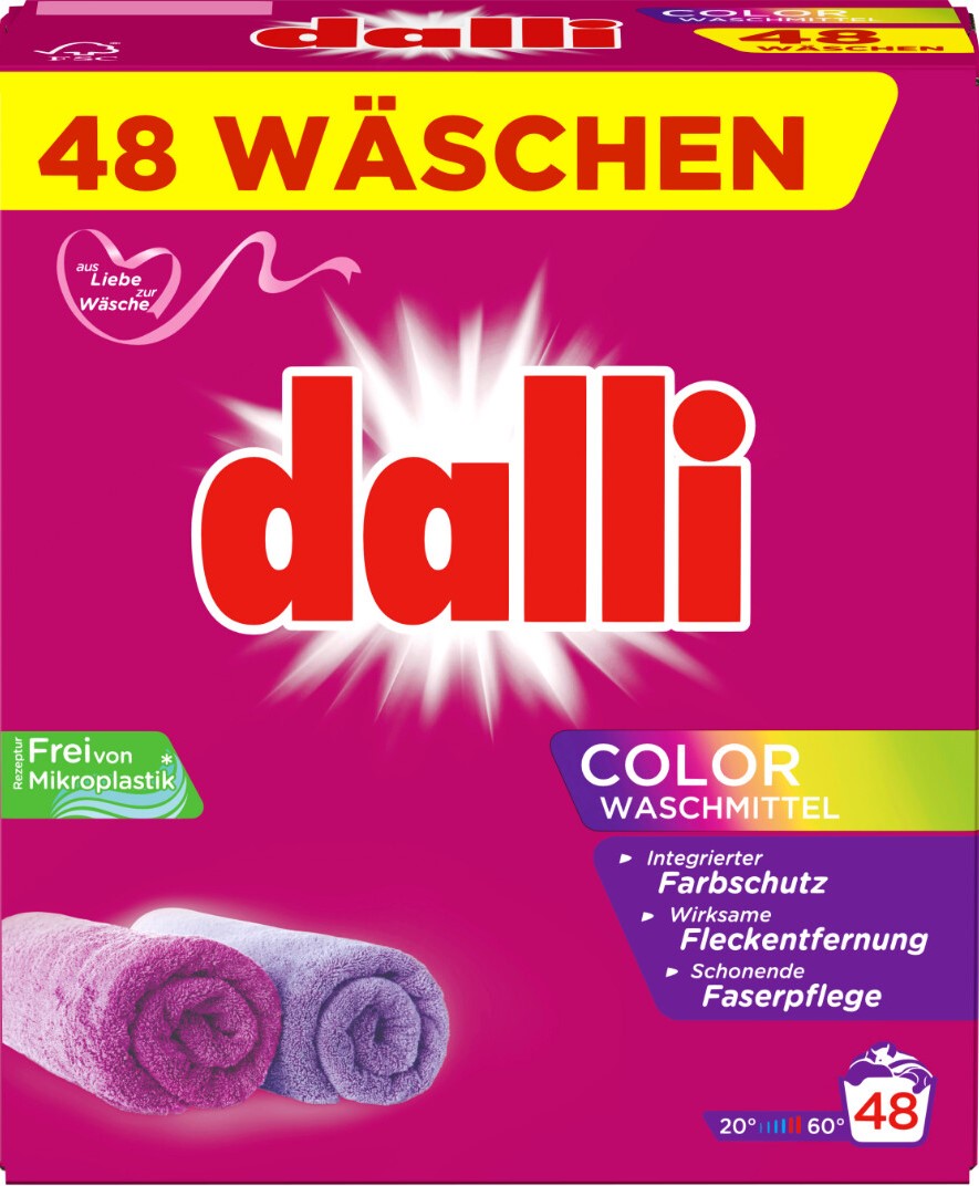 Dalli Color Laundry Detergent Powder, 48 Loads, 3.12 kg