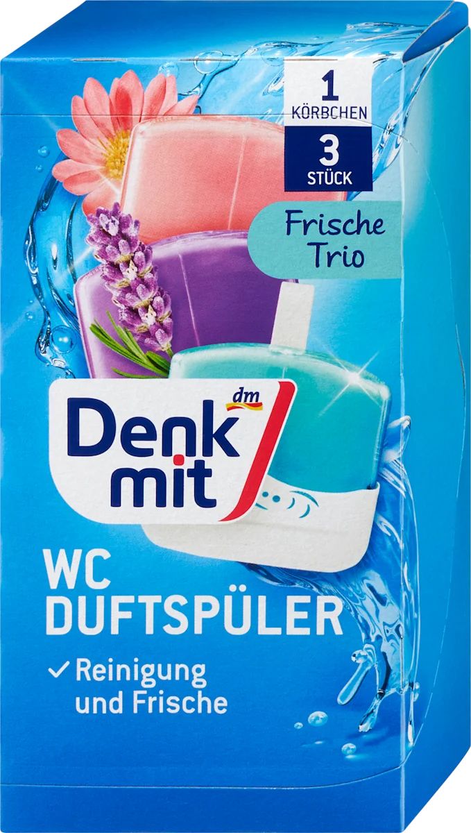 Denkmit Frische Trio Hanging Toilet Bowl Freshener, 3 pcs