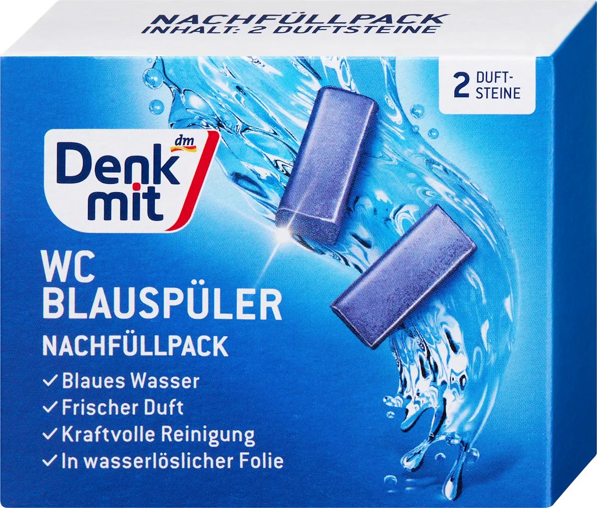 Denkmit Blauspuler Refill for Hanging Toilet Bowl Freshener, 2 pcs