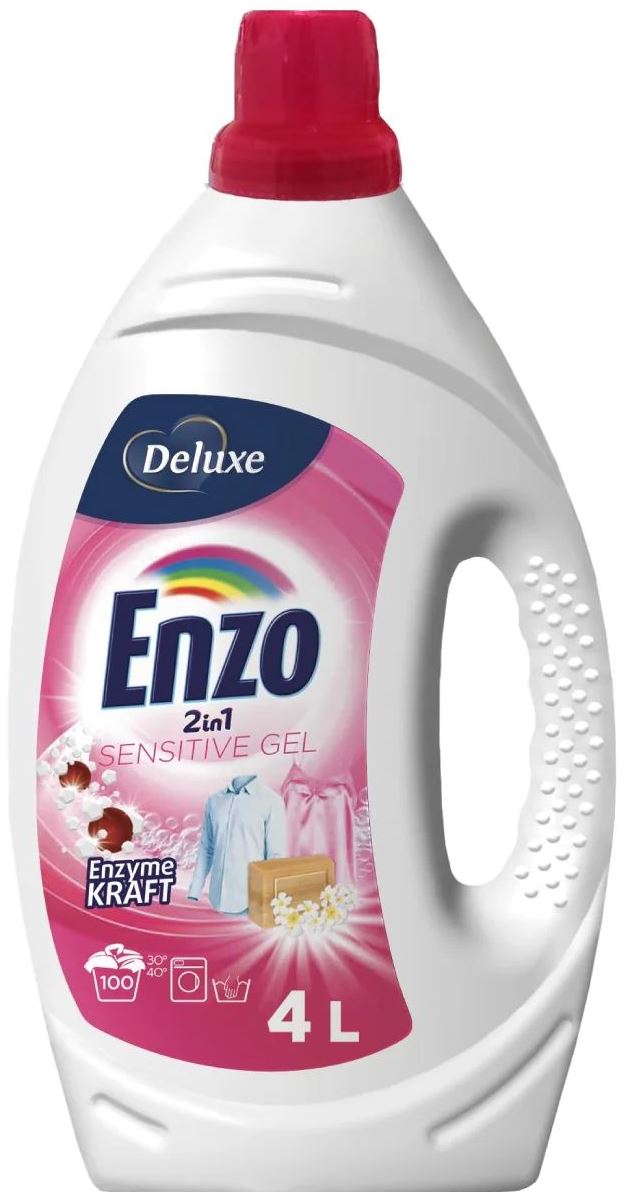 Deluxe Enzo 2-in-1 Sensitive Liquid Laundry Detergent, 100 Loads, 4 L
