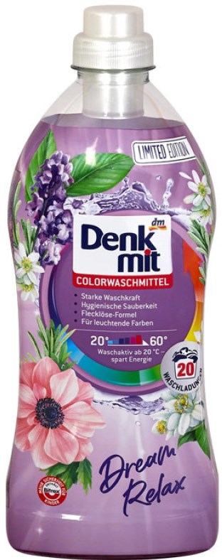 Denkmit Color Dream Relax Laundry Detergent Gel, 20 Loads, 1 L