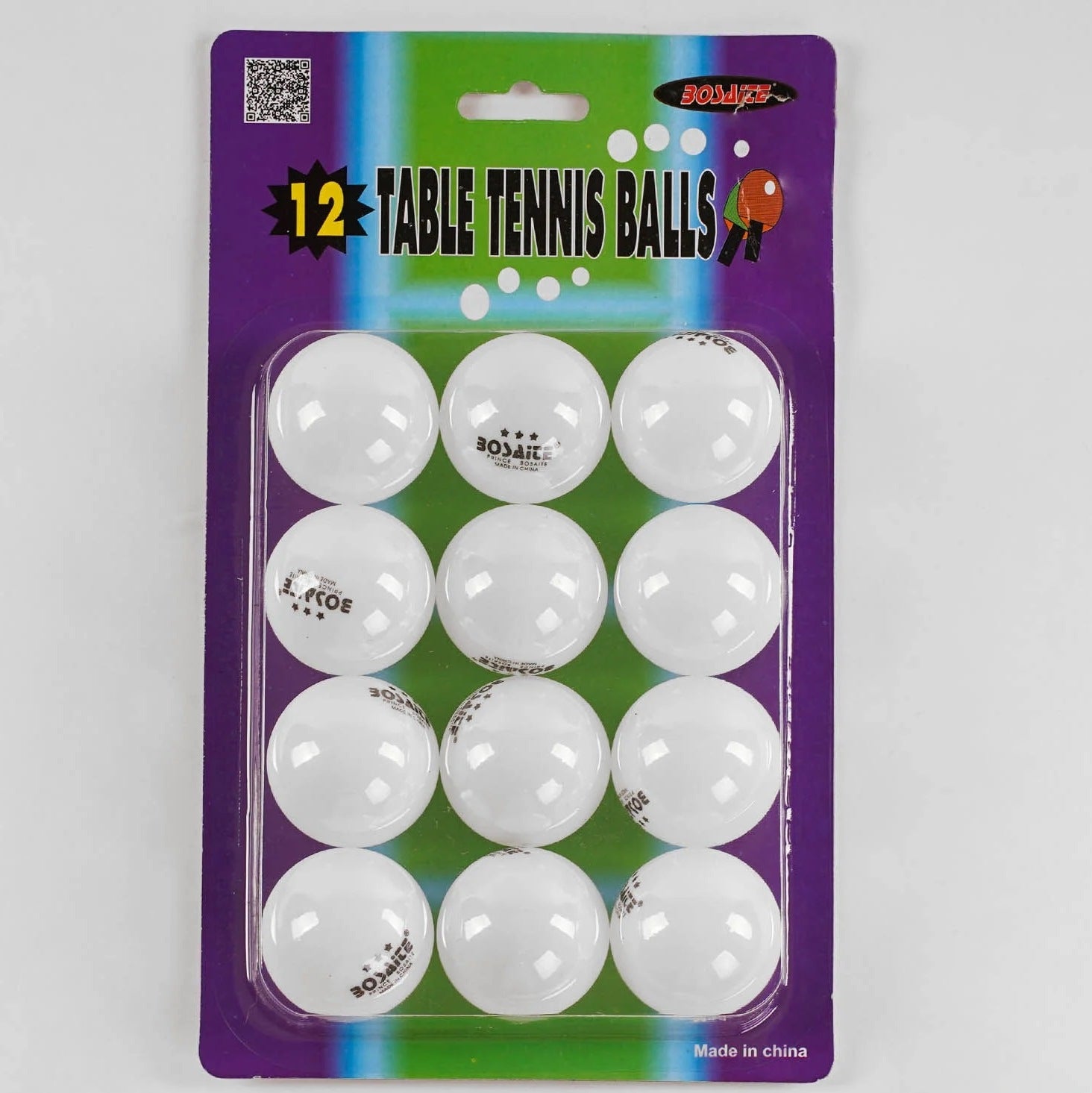 C48012 Tennis Balls on Card, 12 pcs