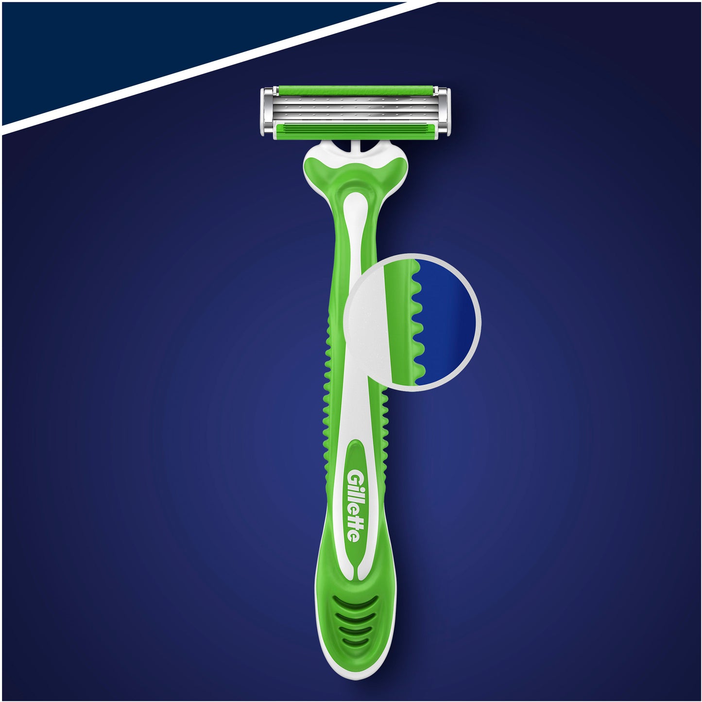Gillette Blue 3 Sensitive Slalom Men's Disposable Razors, 3 pcs - Image 3