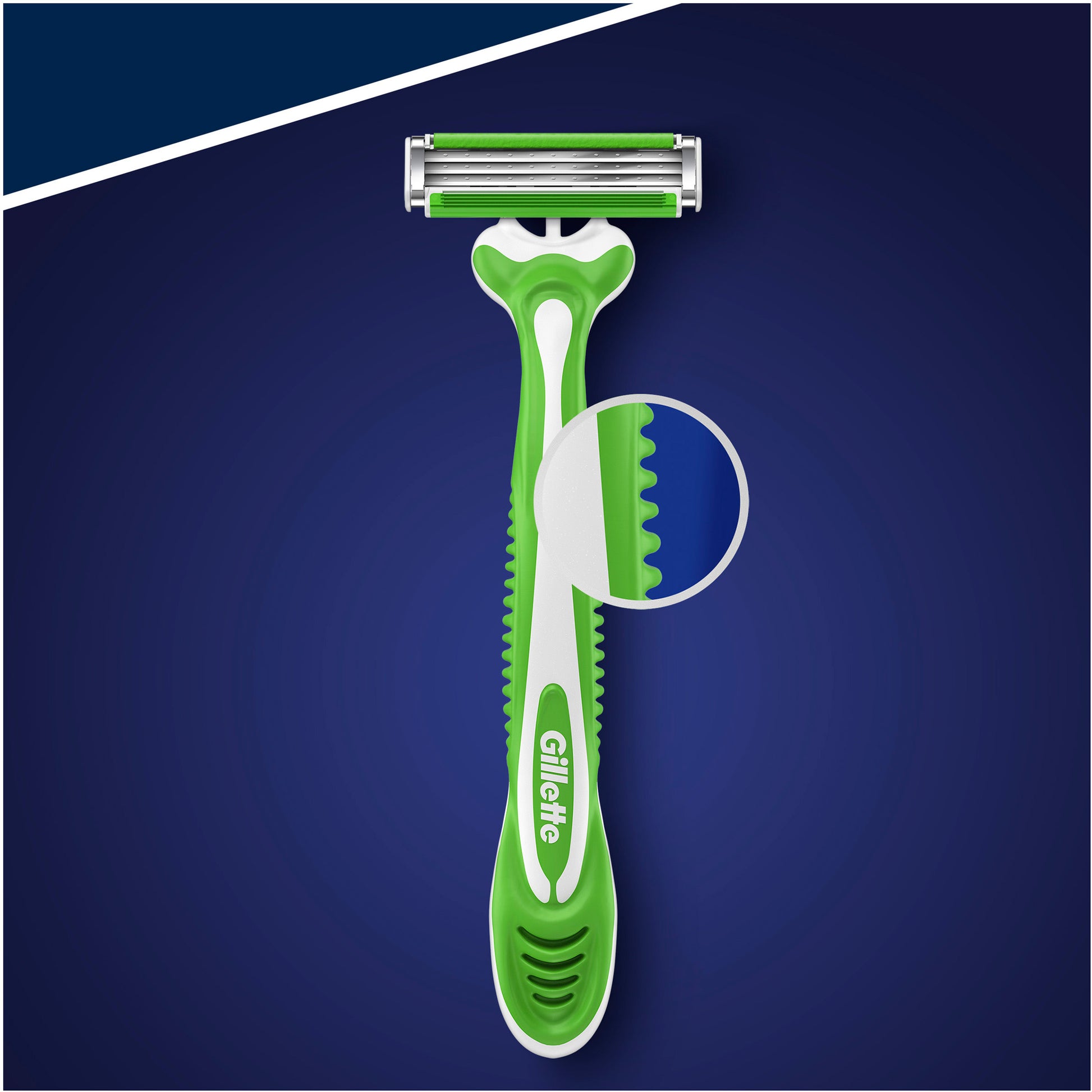 Gillette Blue 3 Sensitive Slalom Men's Disposable Razors, 3 pcs - Image 3