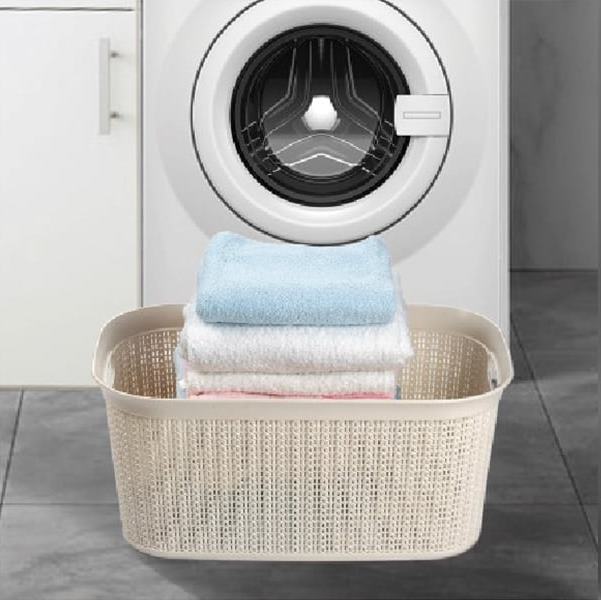 Ucsan Plastik M-076 Knit-Pattern Basket, 51 x 34.5 x 24 cm, 27 L - Image 4
