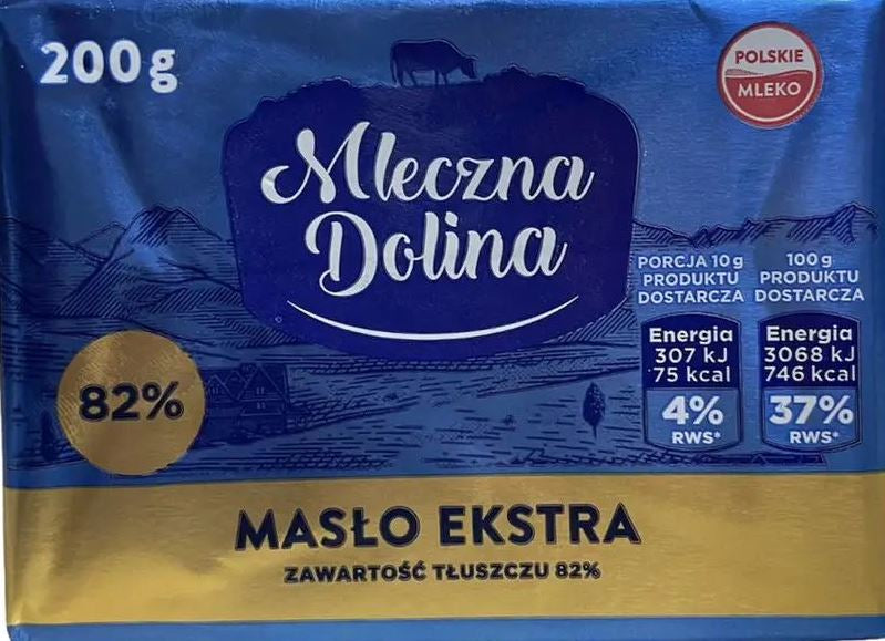 Mleczna Dolina Butter 82%, 200 g