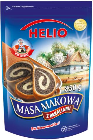 Helio Poppy Seed Filling with Dried Fruit, 850 g