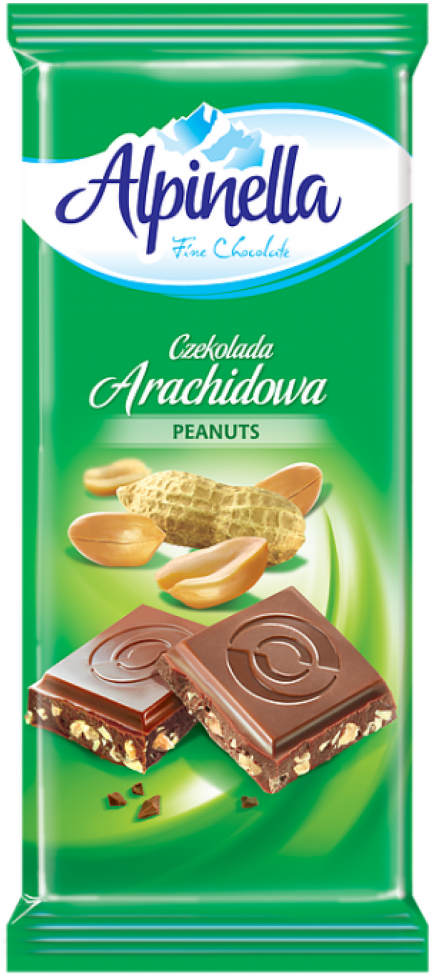 Alpinella Milk Chocolate with Peanuts, 90 g