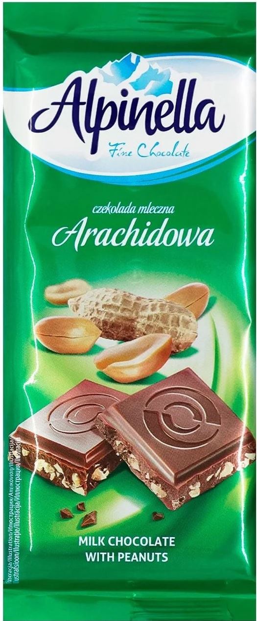 Alpinella Milk Chocolate with Peanuts, 90 g - Image 2