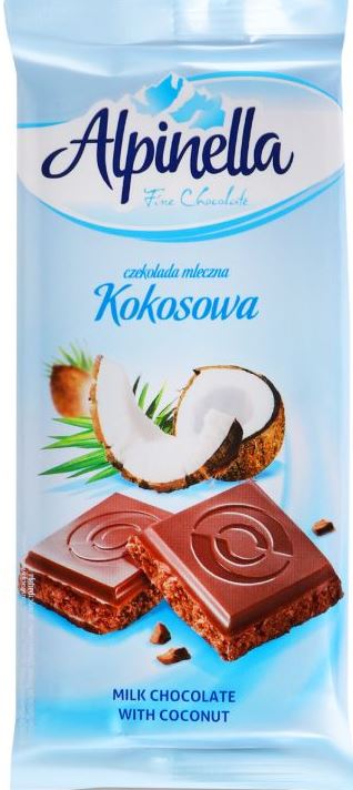 Alpinella Milk Chocolate with Coconut Flakes, 90 g