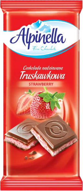 Alpinella Strawberry-Flavored Milk Chocolate, 90 g