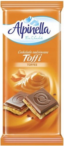 Alpinella Milk Chocolate with Toffee Filling, 90 g