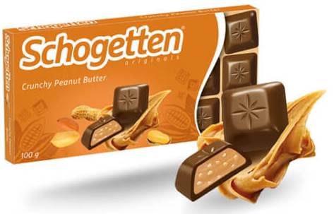 Schogetten Crunchy & Peanut Butter Milk Chocolate, 100 g - Image 2