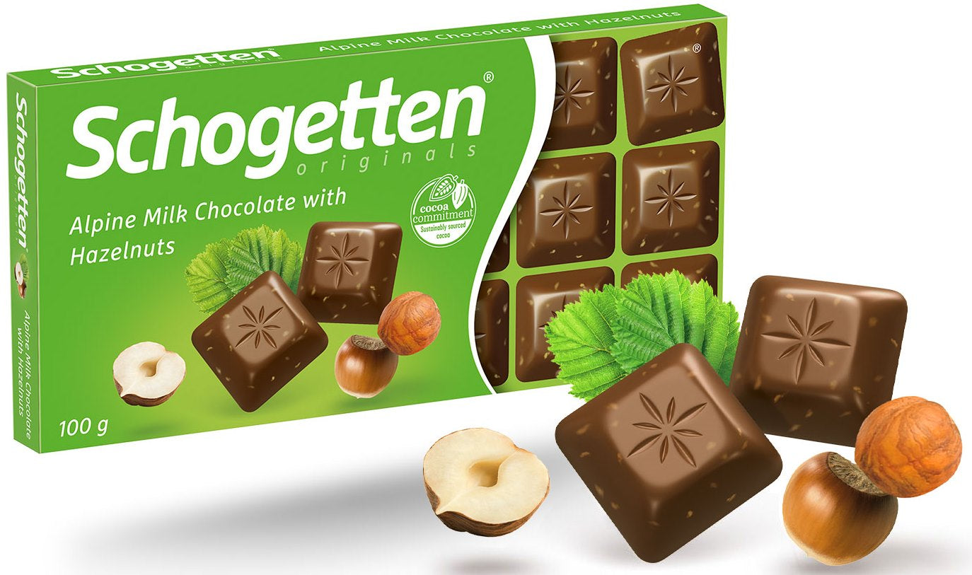Schogetten Milk Chocolate with Hazelnuts, 100 g