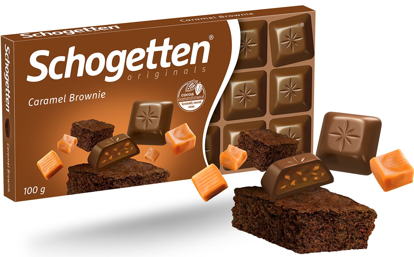 Schogetten Caramel Brownie Milk Chocolate, 100 g