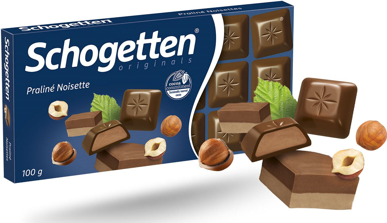 Schogetten Hazelnut Praline Milk Chocolate, 100 g